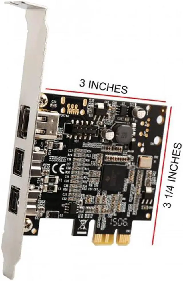 Alt view image 11 of 13 - SYBA Low Profile PCI-Express 1394B/A Firewire Card Model SD-PEX30009