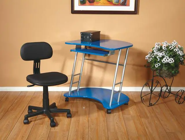 Alt view image 2 of 17 - Black Armless Fabric Office Chair