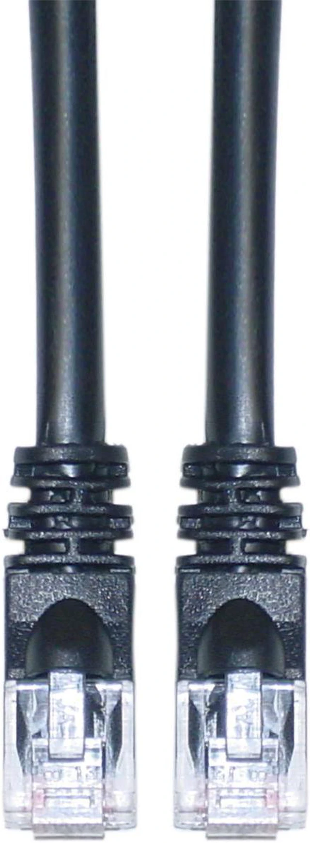 Main image of CableWholesale 13X6-02202 Cat6a Black Ethernet Patch Cable Snagless Molded Boot 500 MHz 2 foot