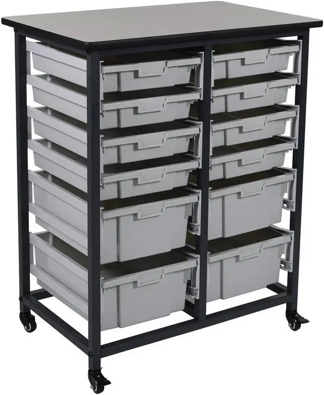 Alt view image 13 of 16 - Double Row Mobile Small Bin Storage Unit