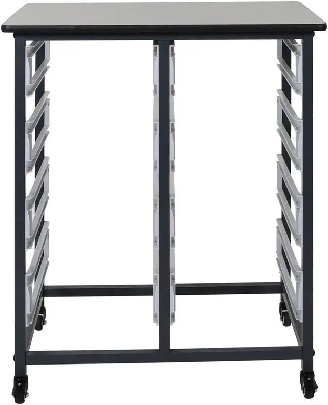 Alt view image 12 of 16 - Double Row Mobile Small Bin Storage Unit