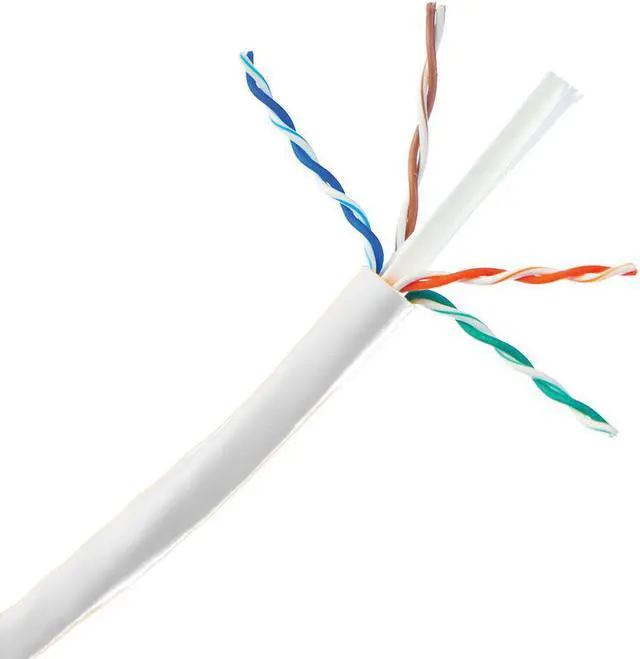 Main image of Cat6 Bulk Ethernet Cable Solid UTP (Unshielded Twisted Pair) Pullbox 500 foot - White