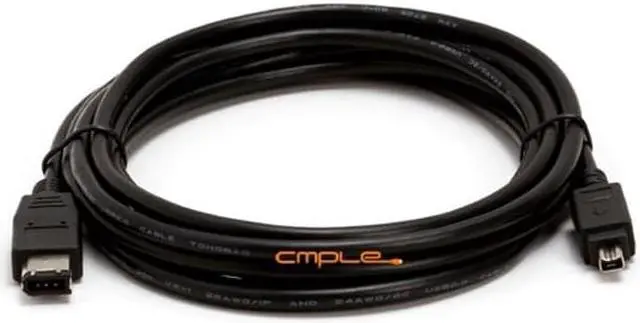 Alt view image 2 of 16 - Cmple - IEEE-1394 FireWire iLink DV Cable 6P-4P M/M -10ft (BLACK)