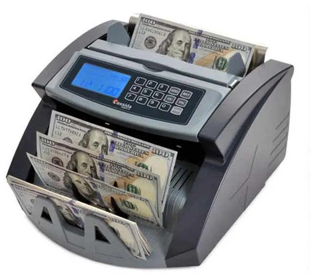 Alt view image 8 of 11 - Cassida 5520UV/MG Cash Counter - 1,300 Bills/min - 9.7 x 11.5 x 7.5 - Gray