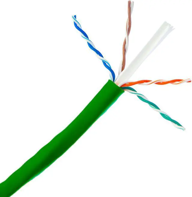 Main image of Cable Wholesale 13X6-051NH Bulk Cat6a Green Ethernet Cable with 10 Gig Solid, UTP, 500Mhz, 23 AWG Spool - 1000 ft.