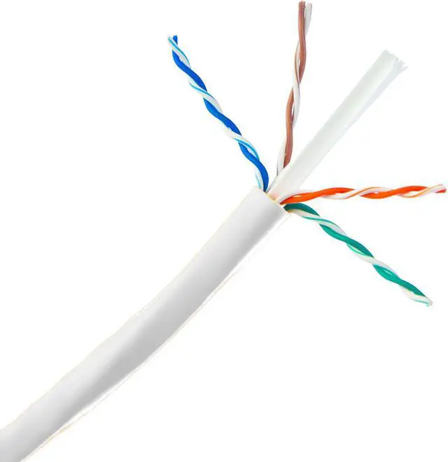 Main image of Cable Wholesale 13X6-091NH Bulk Cat6a White Ethernet Cable with 10 Gig Solid, UTP, 500Mhz, 23 AWG, Spool, 1000 ft.