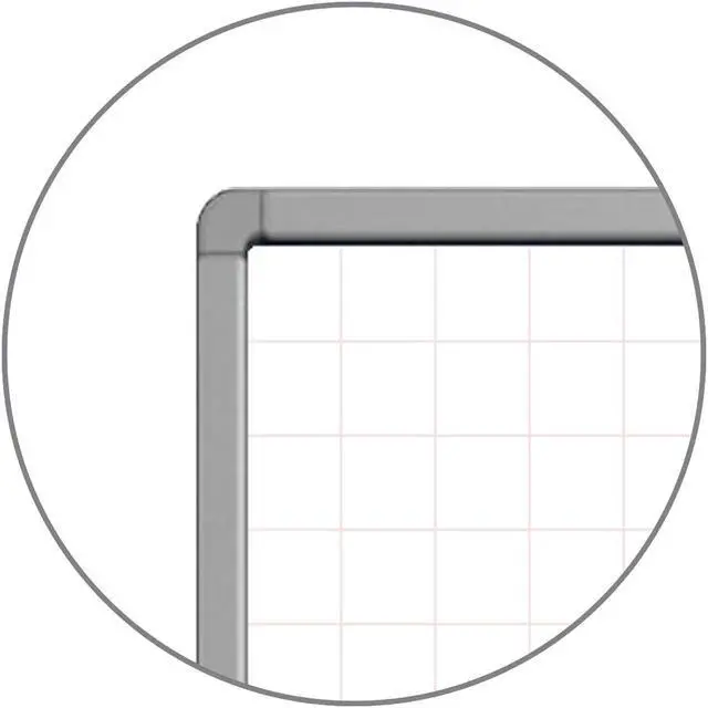 Alt view image 5 of 9 - Luxor 48" x 36" Wall-Mounted Magnetic Ghost Grid Whiteboard