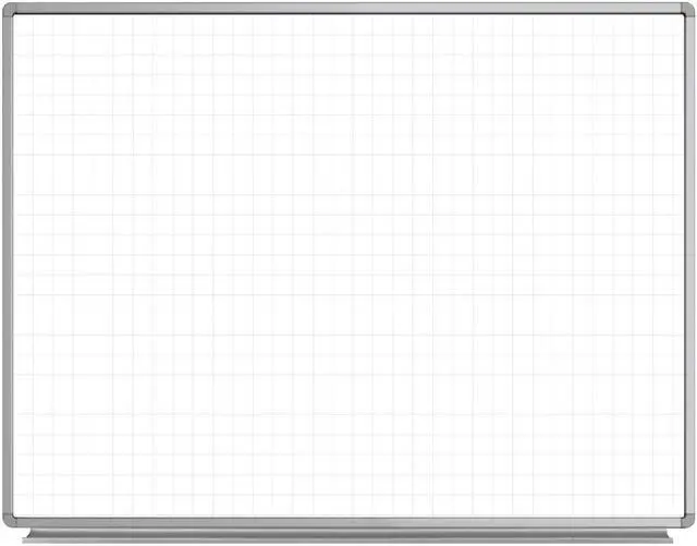 Main image of Luxor 48" x 36" Wall-Mounted Magnetic Ghost Grid Whiteboard
