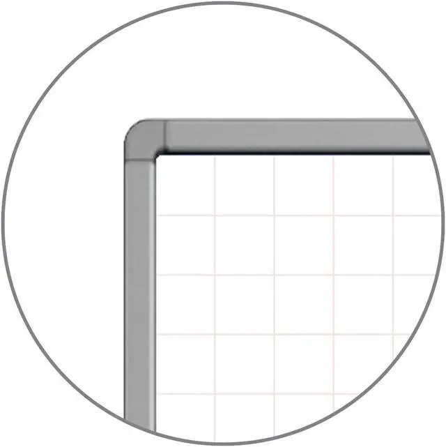Alt view image 2 of 9 - Luxor 48" x 36" Mobile Magnetic Double-Sided Ghost Grid Whiteboard