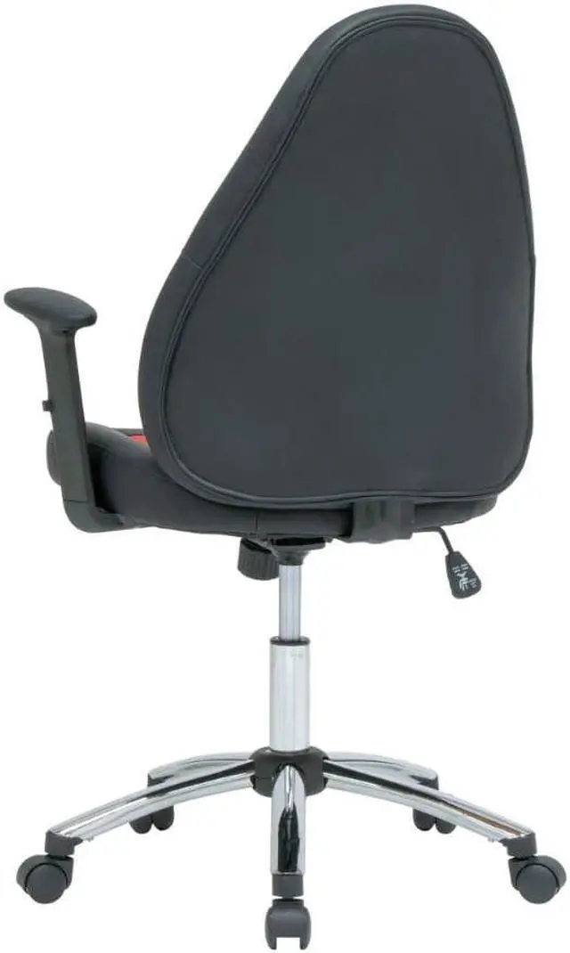 Alt view image 5 of 7 - SD Gaming Contoured, Gamer/Office Chair with Tilt and Height Adjustable Seat, Black and Racing Red PU