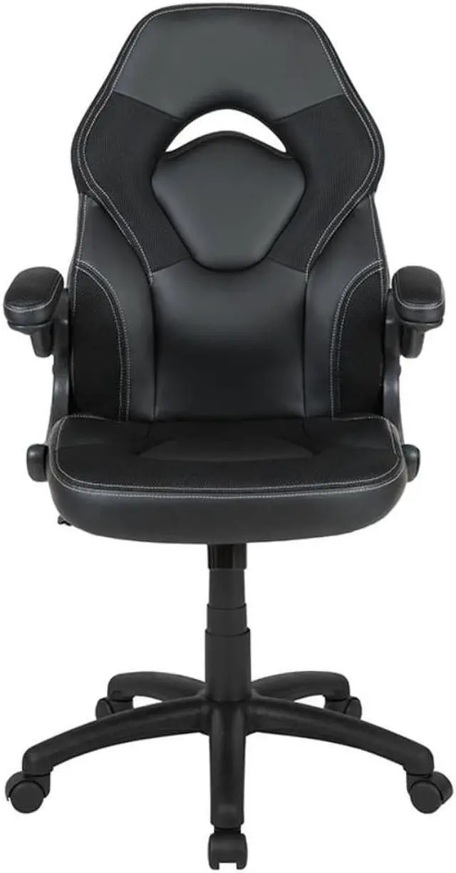 Alt view image 5 of 20 - X10 Gaming Chair Racing Office Ergonomic Computer PC Adjustable Swivel Chair with Flip-up Arms, Black LeatherSoft