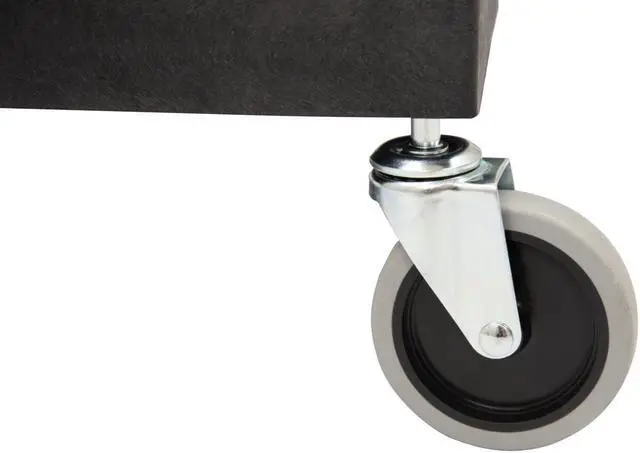 Alt view image 5 of 15 - Luxor 24" x 18" Multipurpose 3 Shelf Utility Tub Cart with 4 Swivel Casters - Plastic, Black