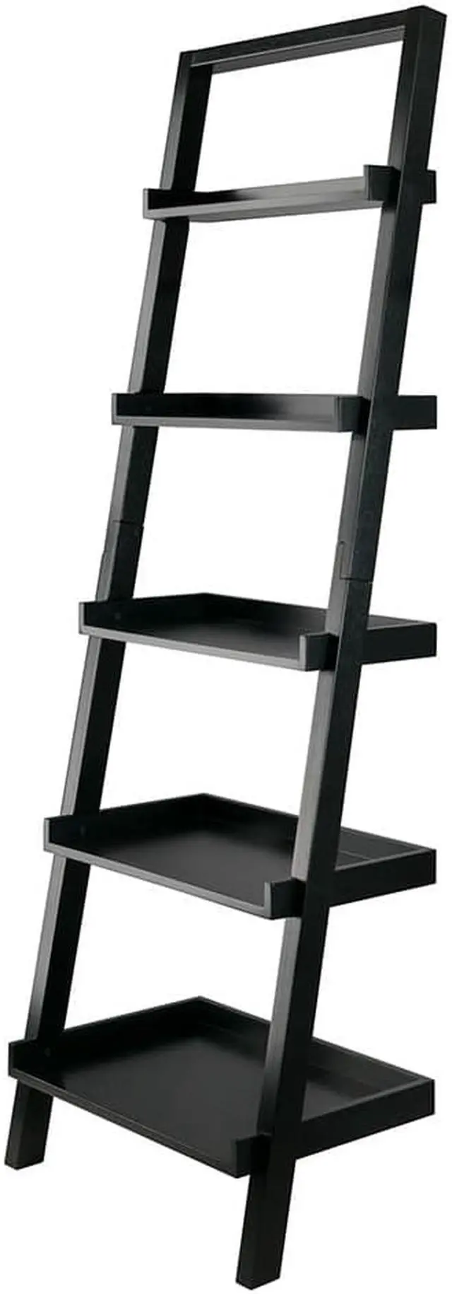 Alt view image 3 of 20 - Winsome Wood 29553 Bellamy Leaning Shelf, Black