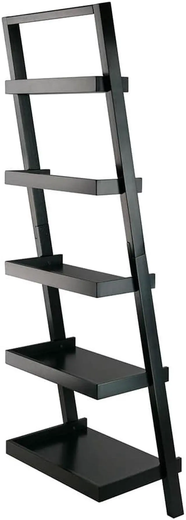 Alt view image 8 of 20 - Winsome Wood 29553 Bellamy Leaning Shelf, Black