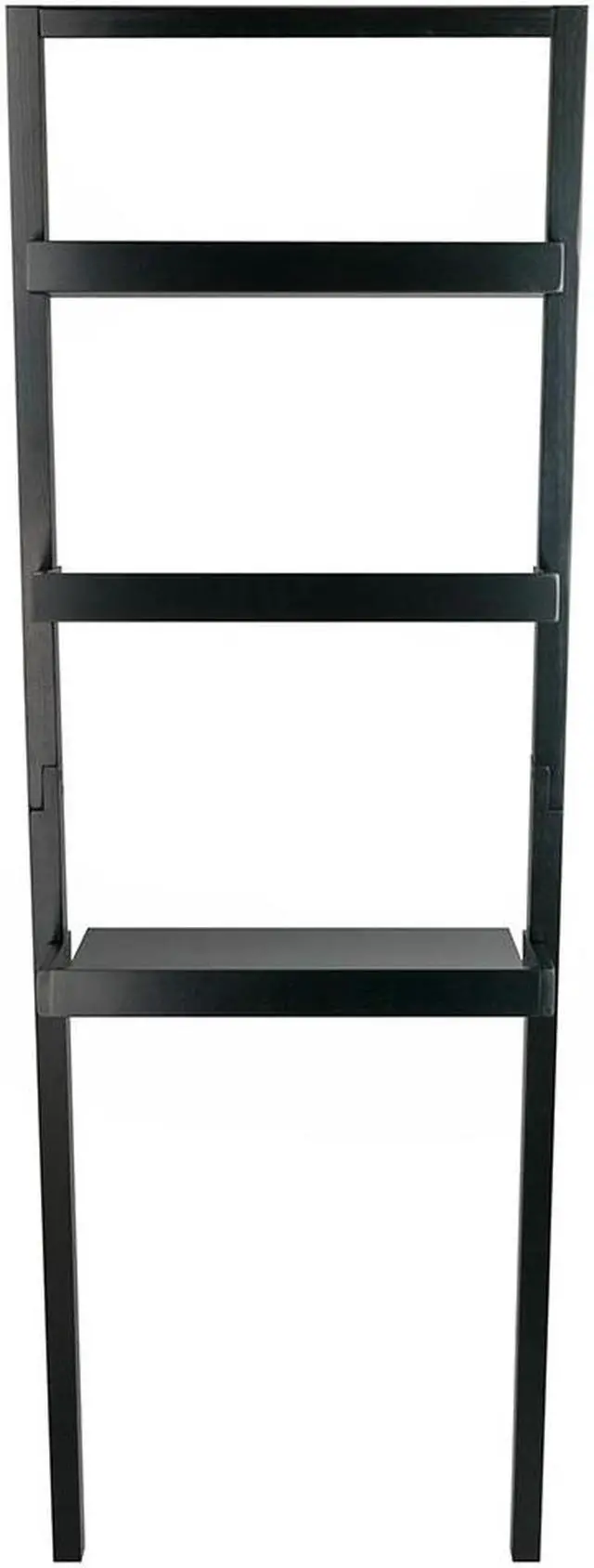 Alt view image 5 of 14 - Winsome Wood 29323 Bellamy Leaning Desk with 2 Shelves, Black