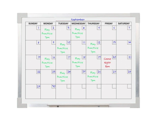 Alt view image 2 of 2 - Aluminum Magnetic Calendar Bd 24x36
