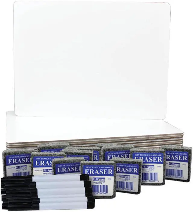 Alt view image 2 of 4 - Dry Erase Board Set 9-1/2"x12" 12/PK White