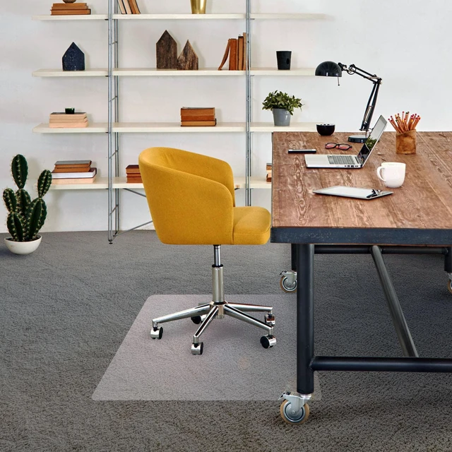 Alt view image 4 of 14 - Advantagemat® Vinyl Rectangular Chair Mat for Carpets up to 1/4" - 48" x 118", FR1130025EV