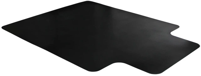 Alt view image 2 of 7 - Advantagemat® Black Vinyl Lipped Chair Mat for Hard Floor - 45" x 53" FR124553HLBV