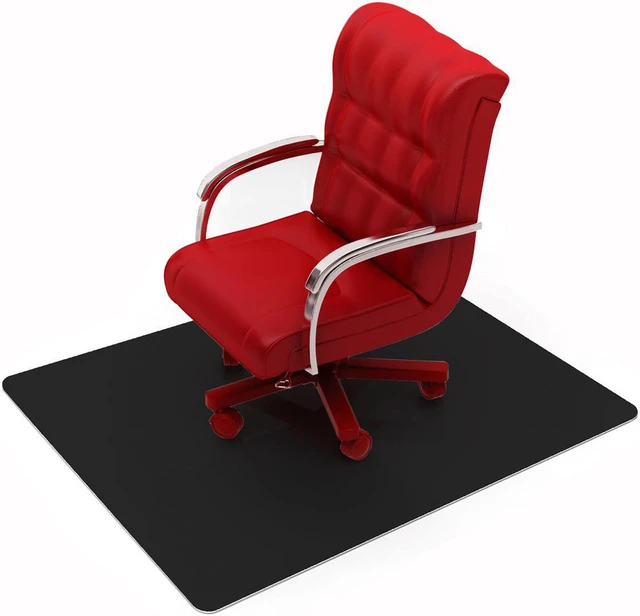 Alt view image 3 of 12 - Advantagemat® Black Vinyl Rectangular Chair Mat for Hard Floor - 48" x 60" FR124860HEBV