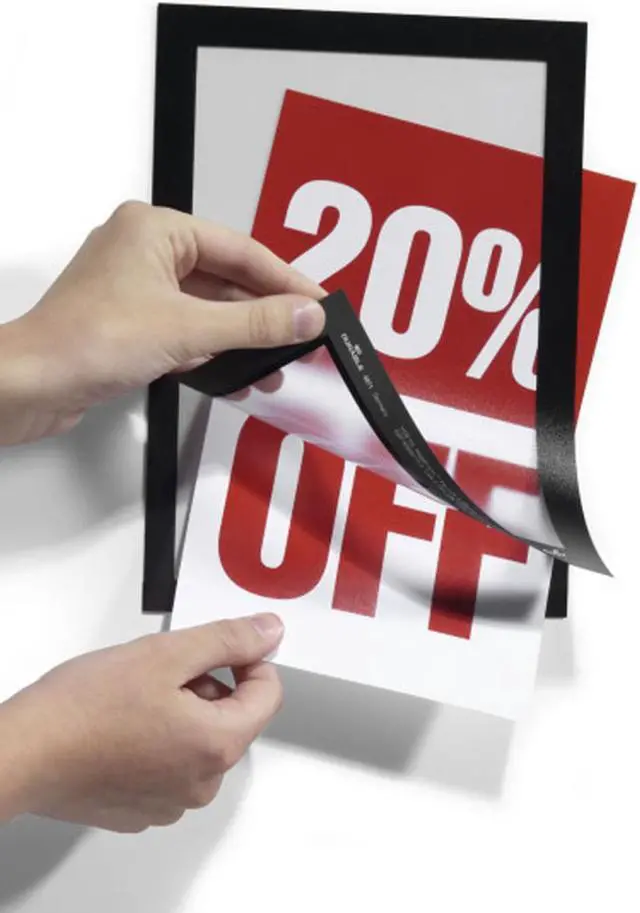 Alt view image 11 of 20 - Durable Duraframe Sign Holder, 5 1/2 X 8 1/2, Black Frame, 2/Pack 491301