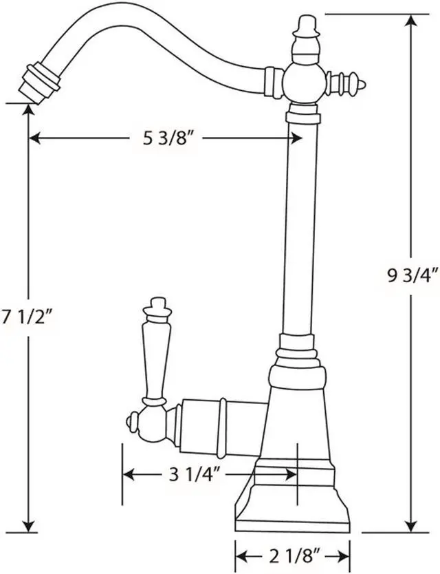Alt view image 3 of 4 - Point of Use Instant Hot Water Drinking Faucet with Traditional Swivel Spout - Oil Rubbed Bronze