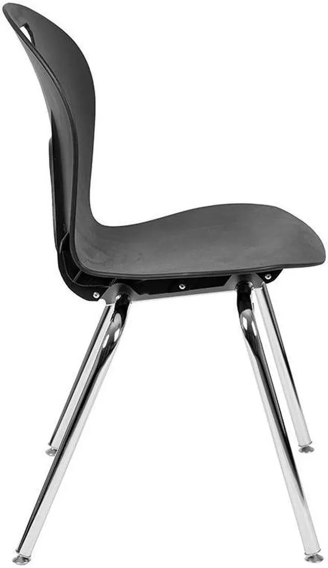 Alt view image 10 of 20 - Advantage Titan Black Student Stack School Chair - 18-inch