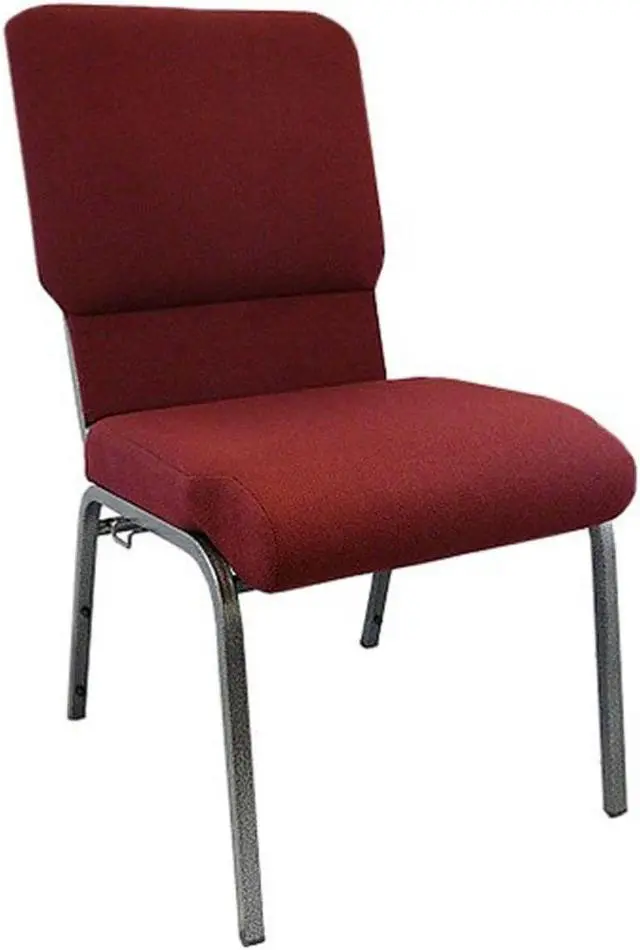 Alt view image 2 of 5 - Advantage Maroon Church Chairs 18.5 in. Wide