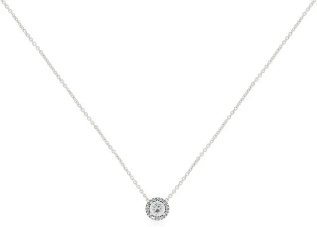 Main image of Pandora Sterling Silver Round CZ Necklace -