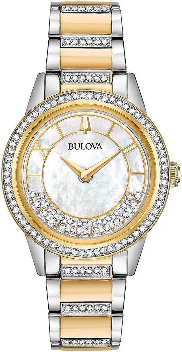 Alt view image 14 of 15 - Bulova TurnStyle Ladies Gold Plated Stainless Steel Quartz Watch 98L245
