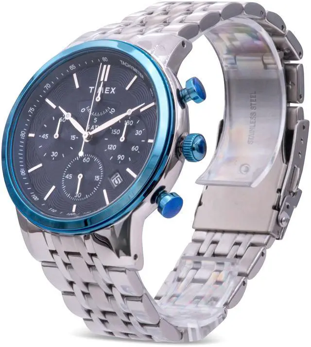 Alt view image 3 of 3 - Timex Stainless Steel Chronograph Mens Watch