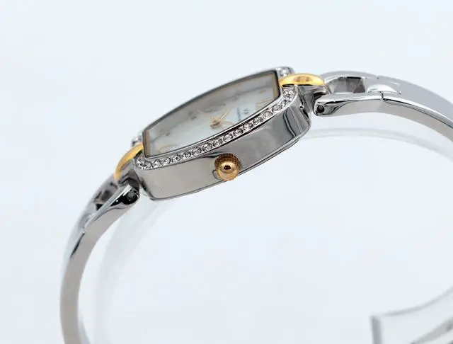Alt view image 3 of 3 - Timex Viewpoint Tonneau Silver-Tone MOP Womens Watch