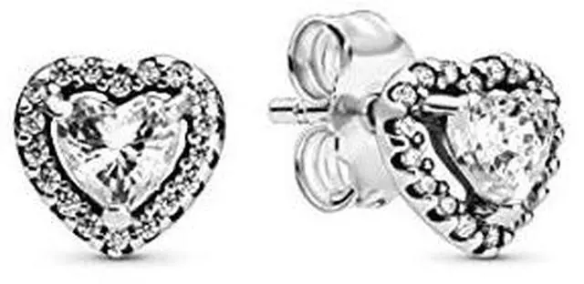 Alt view image 3 of 3 - PANDORA Elevated Heart Stud Earrings -