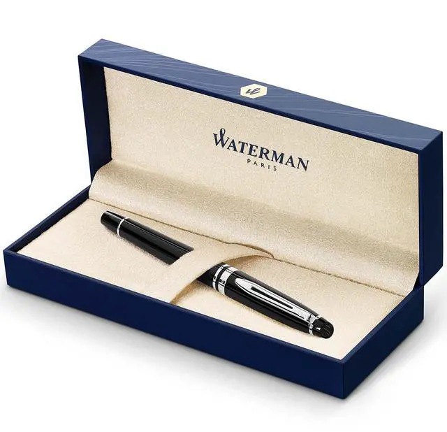 Alt view image 8 of 10 - Waterman Expert Black Lacquer CT Rollerball Pen