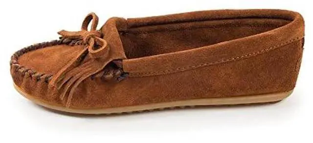 Alt view image 8 of 9 - Minnetonka Women's 402 Kilty Moccasin,Brown,9.5 M US