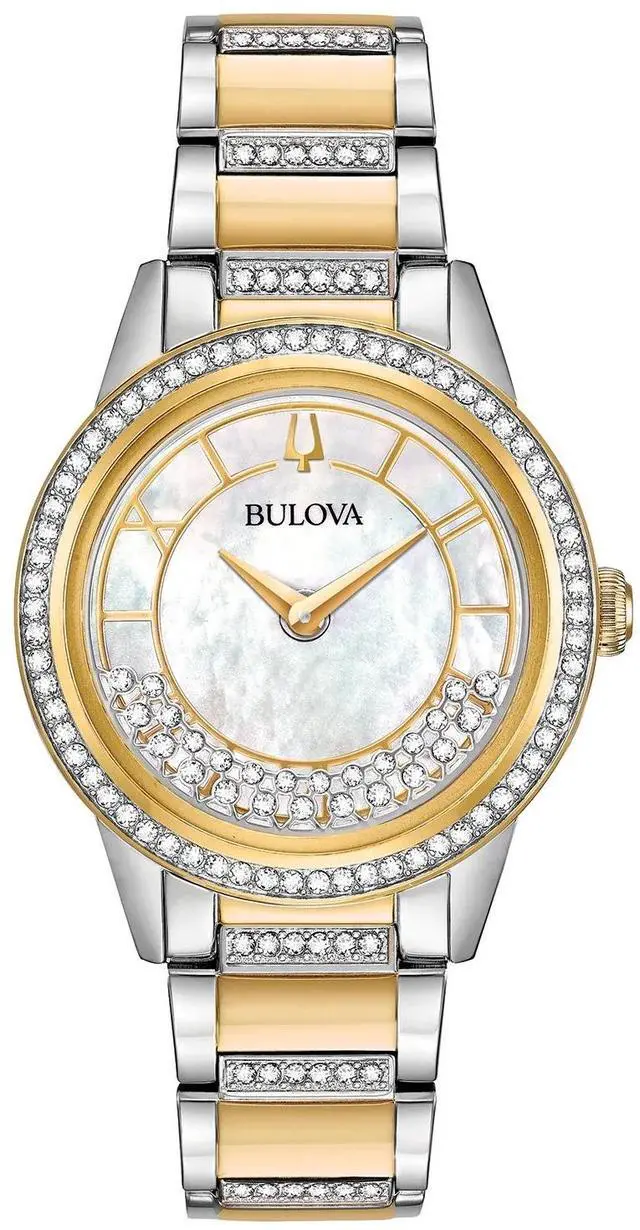 Alt view image 15 of 15 - Bulova TurnStyle Ladies Gold Plated Stainless Steel Quartz Watch 98L245