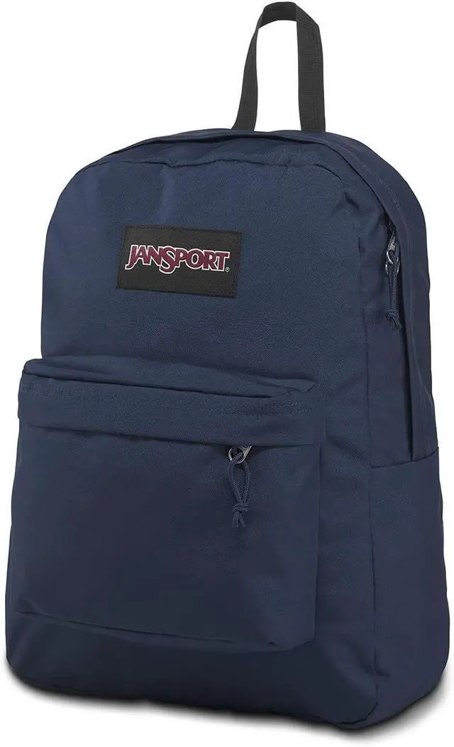 Alt view image 3 of 3 - Jansport Superbreak Plus Backpack With Padded 15-Inch Laptop Sleeve And Integrated Bottle Pocket - Spacious And Durable Daypack For Work And Travel - Navy