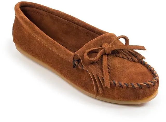 Alt view image 9 of 9 - Minnetonka Women's 402 Kilty Moccasin,Brown,9.5 M US