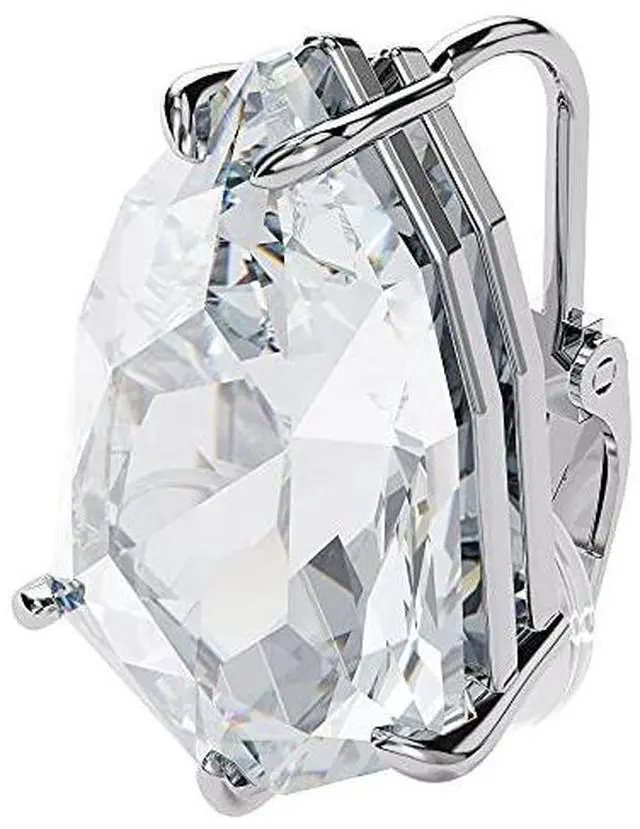 Alt view image 2 of 3 - Swarovski Mesmera Earring Trilliant cut crystal - White - Rhodium Plated