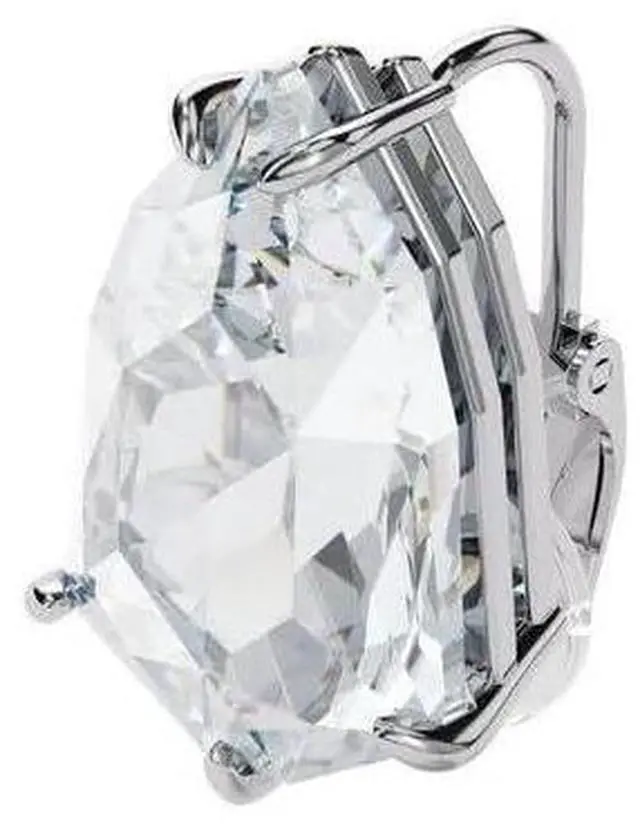 Alt view image 3 of 3 - Swarovski Mesmera Earring Trilliant cut crystal - White - Rhodium Plated