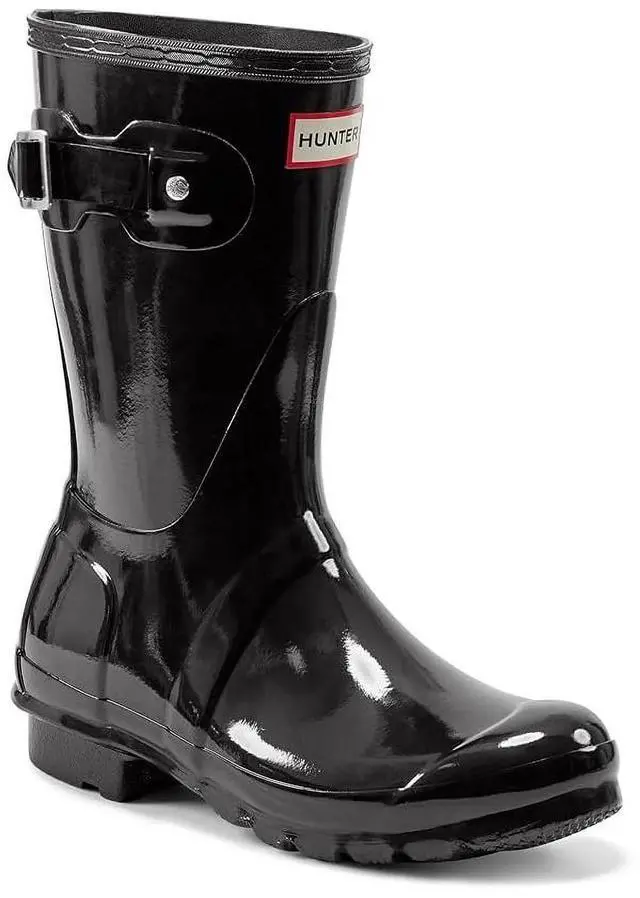 Alt view image 3 of 3 - Hunter Womens Original Short Gloss Rain Boots - Black