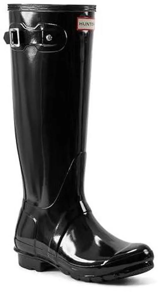 Alt view image 2 of 3 - Hunter Womens Original Tall Gloss Rain Boots - Black