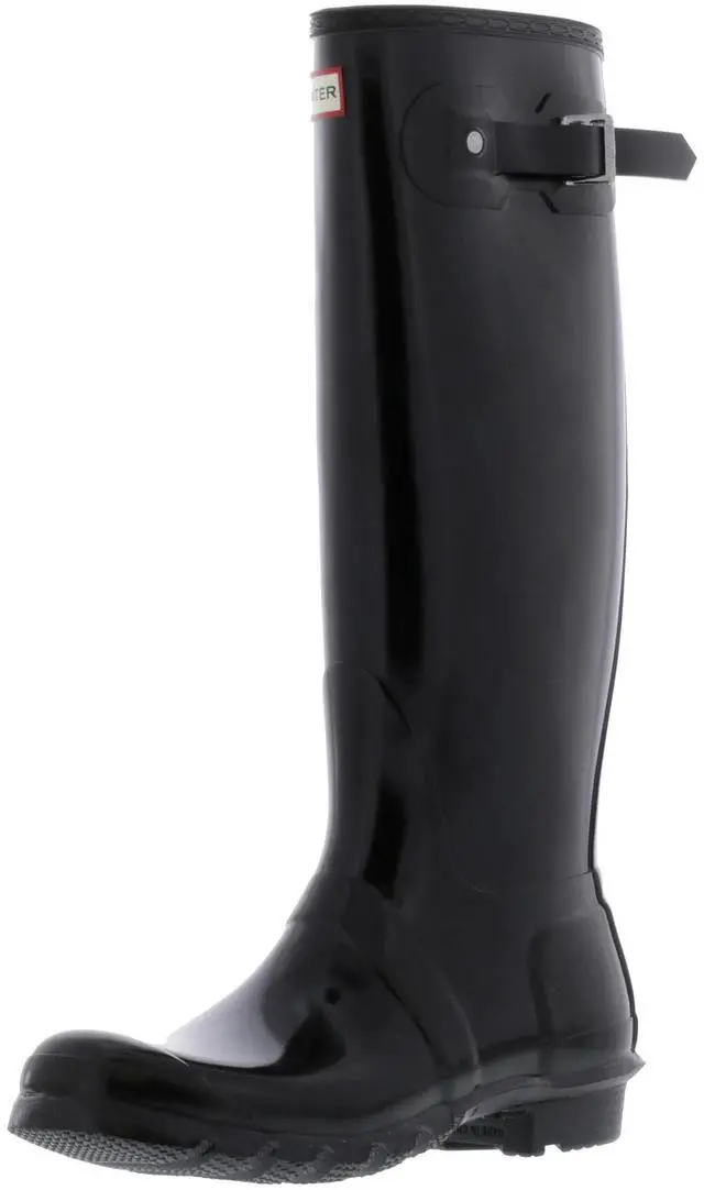 Alt view image 3 of 3 - Hunter Womens Original Tall Gloss Rain Boots - Black