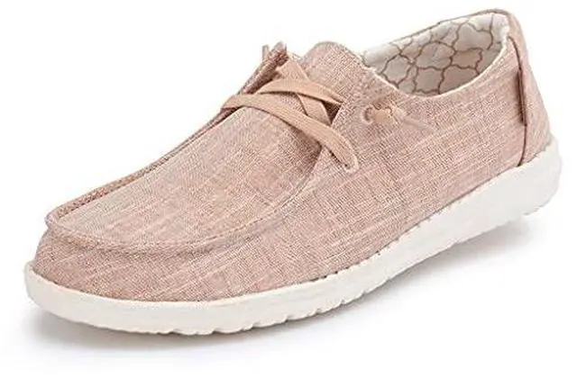 Alt view image 2 of 2 - Hey Dude Womens Wendy Lace-Up Loafers - Sparkling Rose Gold