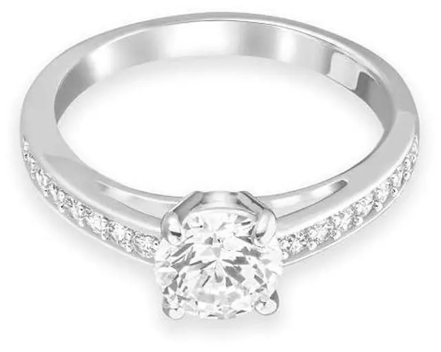 Alt view image 2 of 3 - Swarovski Attract Round Ring Rhodium Plated