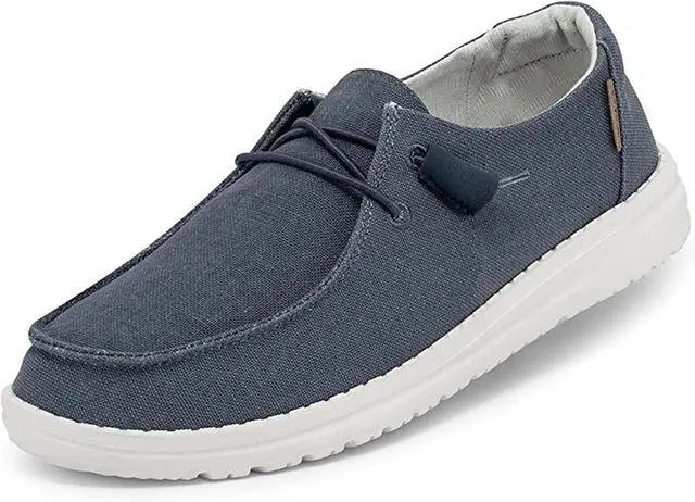 Main image of Hey Dude Womens Wendy Loafer - Chambray Navy/White