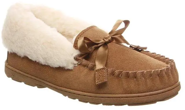 Alt view image 3 of 3 - BEARPAW Womens Indio Sheepskin Fur Lined Slippers
