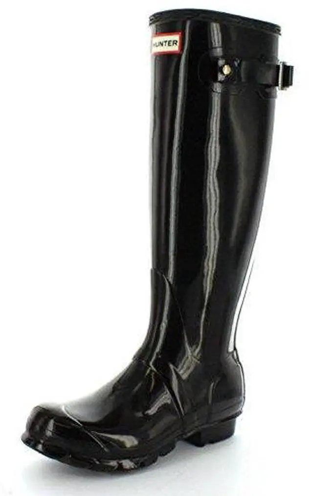 Alt view image 3 of 3 - Hunter Womens Original Tall Gloss Rain Boots - Black