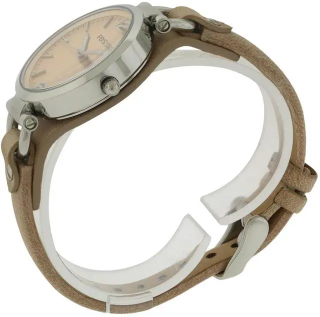 Alt view image 12 of 12 - Fossil Georgia Beige Dial Sand Tan Leather Ladies Watch ES2830