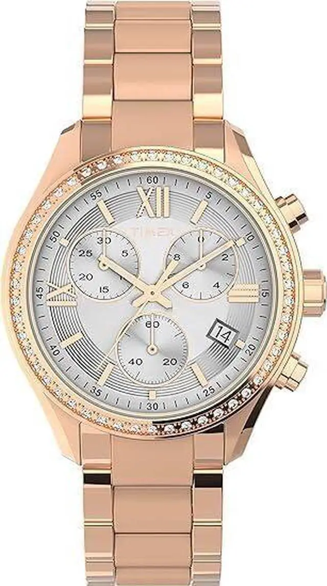 Alt view image 3 of 3 - Timex Trend Chronograph Rose Gold-Tone Ladies Watch